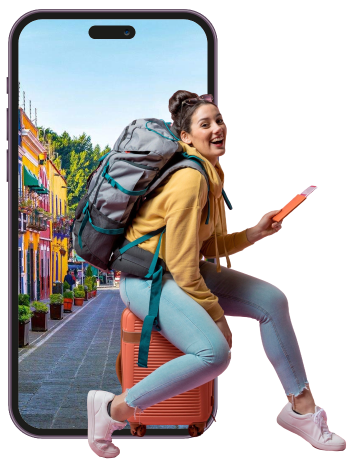 Chica maleta SKPT de Viaje